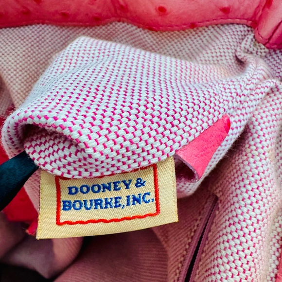 Dooney & Bourke Pink Shoulder Bag with Ostrich Texture (project) - Picture 7 of 9